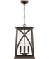 Marshall 4-Light Outdoor Hanging-Lantern Oiled Bronze