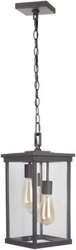 8"W Riviera III 3-Light Outdoor Pendant Oiled Bronze