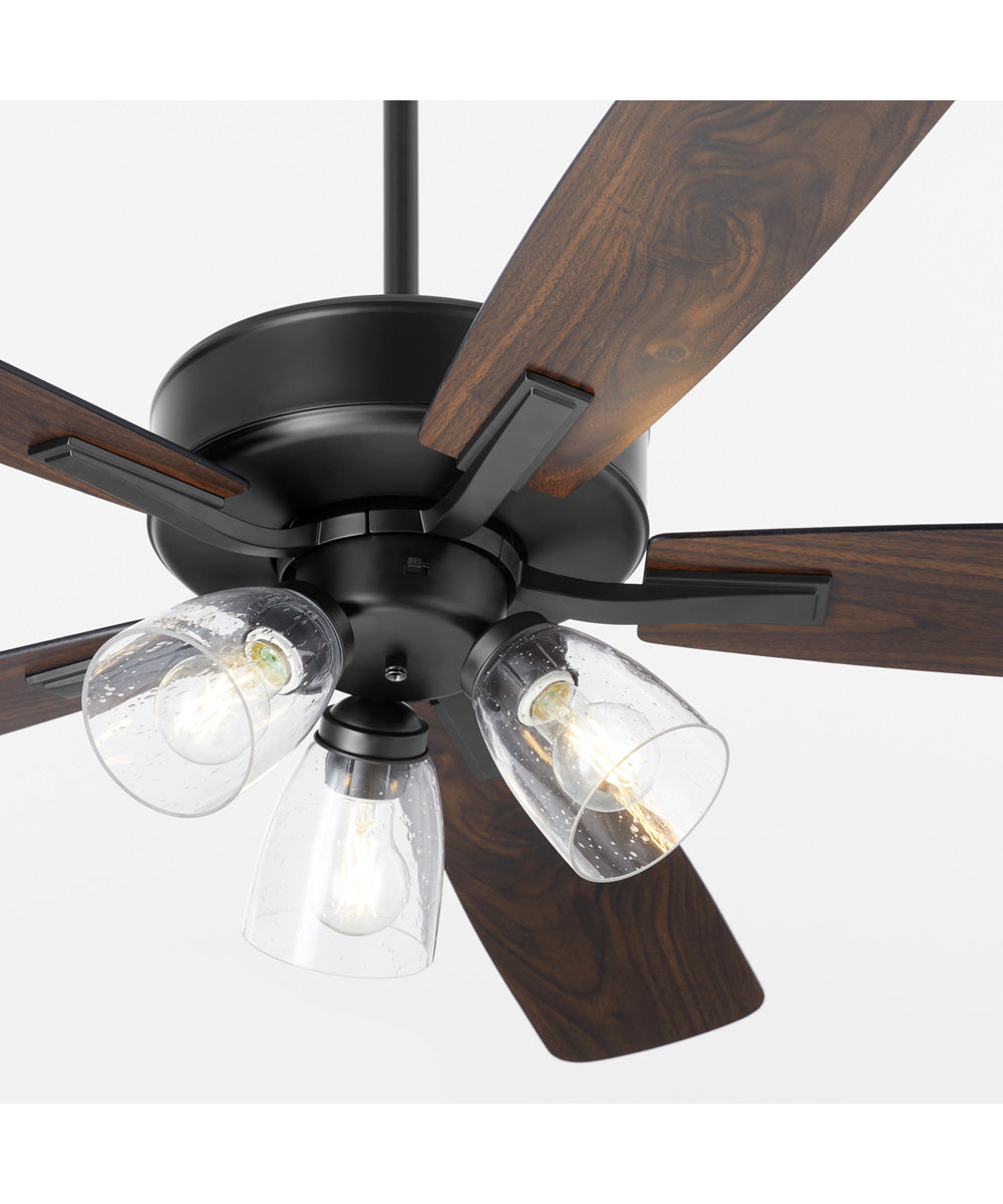 52" Ovation 3-light LED Ceiling Fan Matte Black