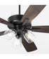 52" Ovation 3-light LED Ceiling Fan Matte Black