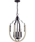 Carina 4-Light Foyer Light Cottage White/Espresso
