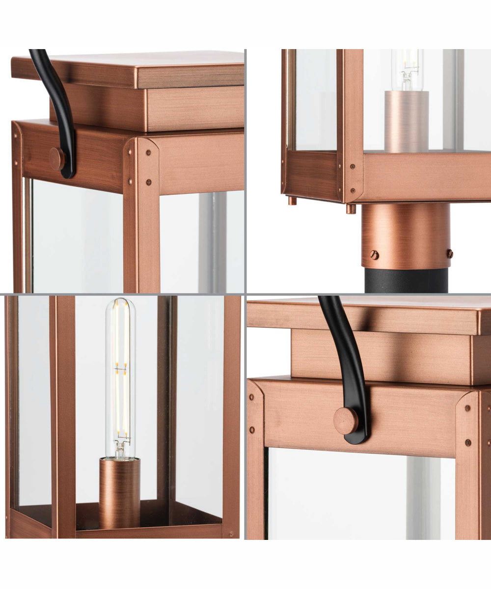 Union Square 1-Light Urban Industrial Outdoor Post Light Antique Copper