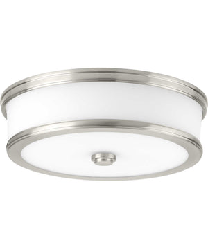 Bezel 13" LED Flush Mount Brushed Nickel