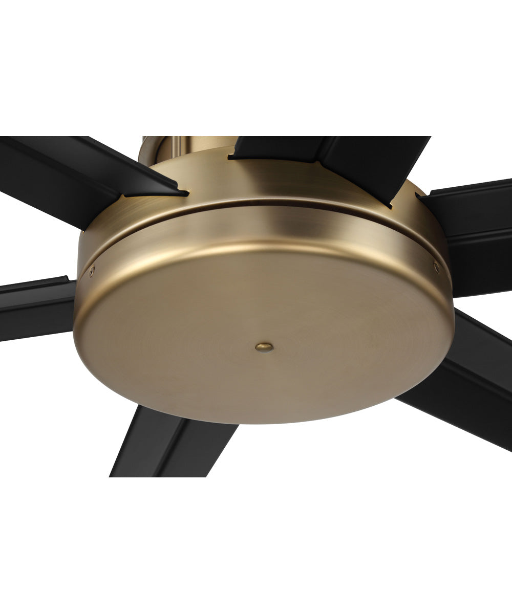 Mondo 72" Ceiling Fan (Blades Included) Satin Brass/Flat Black