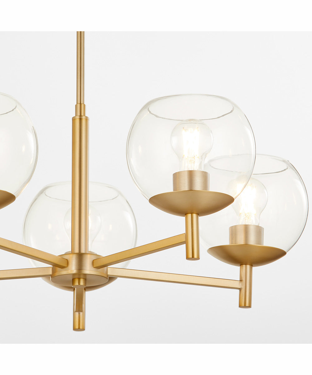 Lyon 5-light Chandelier Aged Brass