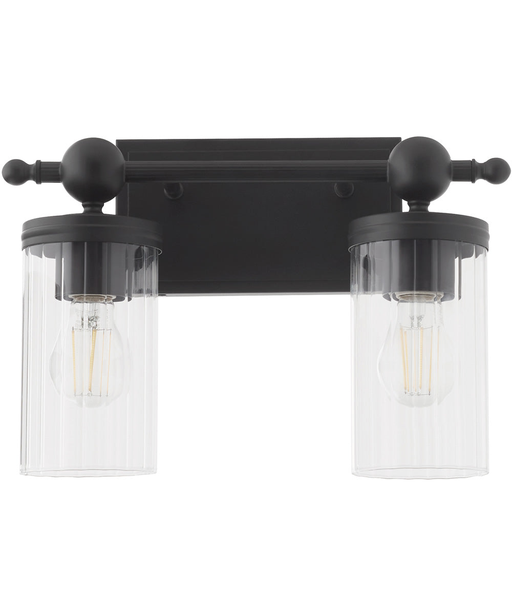 Tamara Day's Lee Boulevard 2-light Bath Vanity Light Matte Black