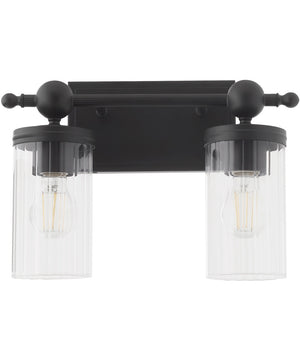 Tamara Day's Lee Boulevard 2-light Bath Vanity Light Matte Black