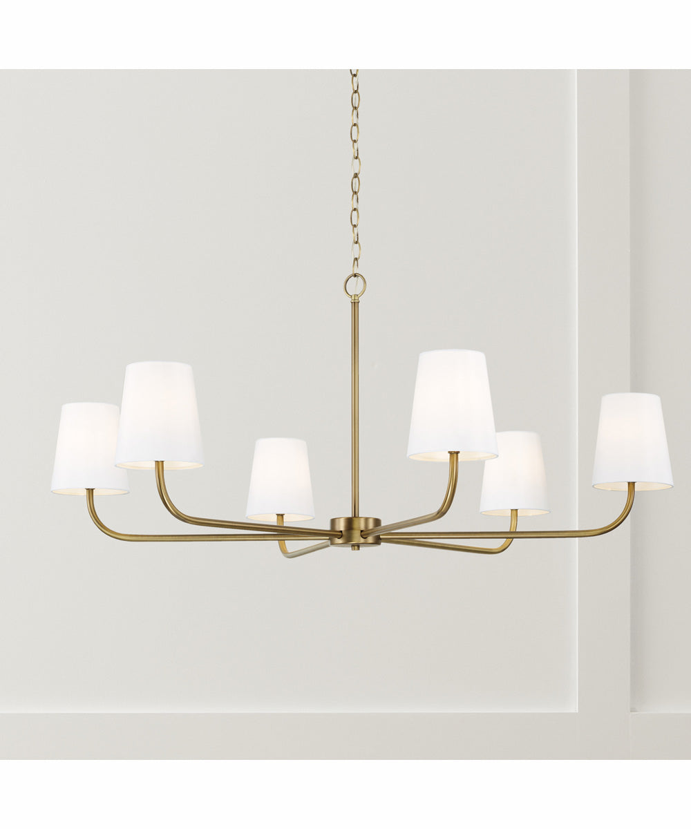 Brody 6-Light Chandelier Aged Brass