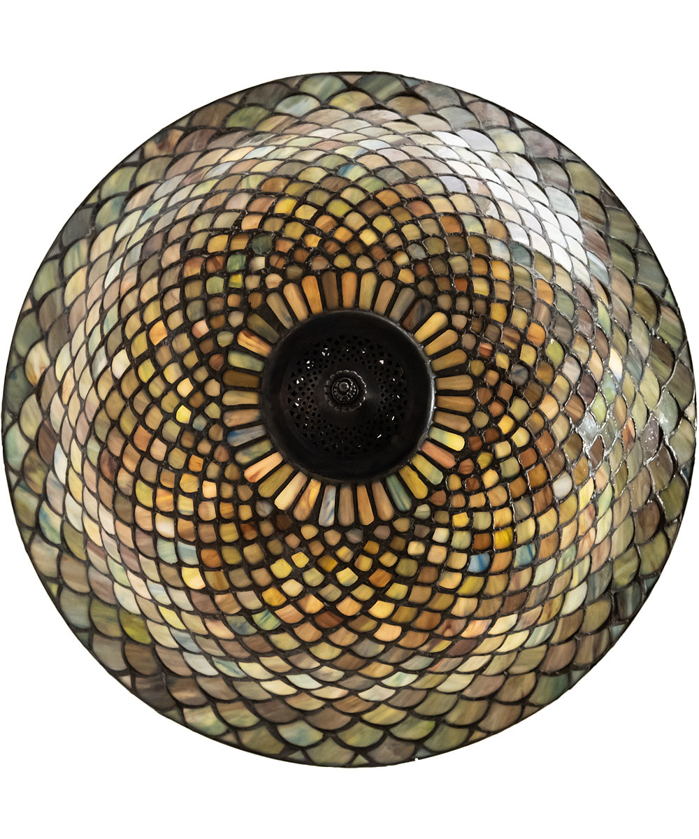 20" Wide Tiffany Fishscale Inverted Pendant