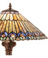 23" High Tiffany Jeweled Peacock Table Lamp