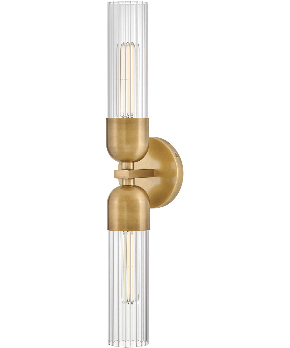 Soren 2-Light Large Sconce in Heritage Brass