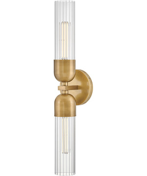 Soren 2-Light Large Sconce in Heritage Brass