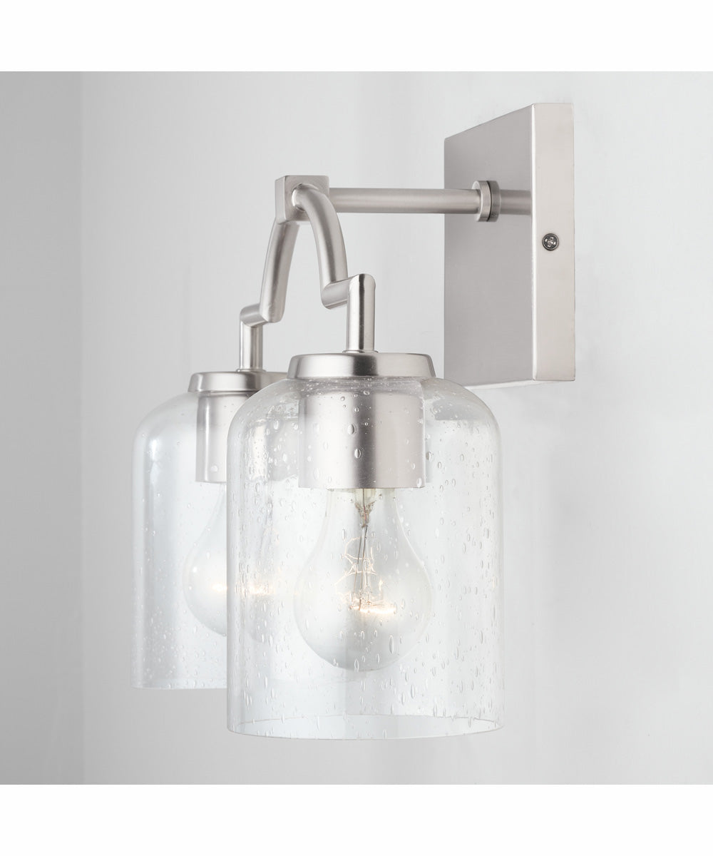 Carter 2-Light Vanity Brushed Nickel