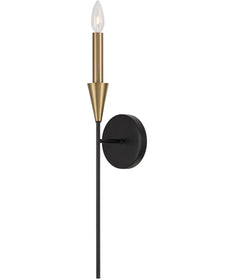 Avant 1-Light Sconce Aged Brass and Black