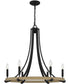 Colombes 6-light Chandelier Grey Ash