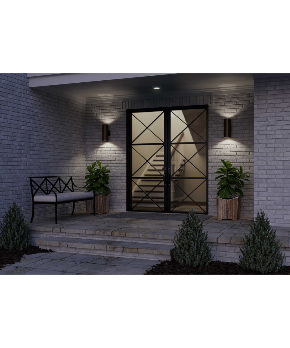 5" Outdoor Up/Down Wall Cylinder Antique Bronze