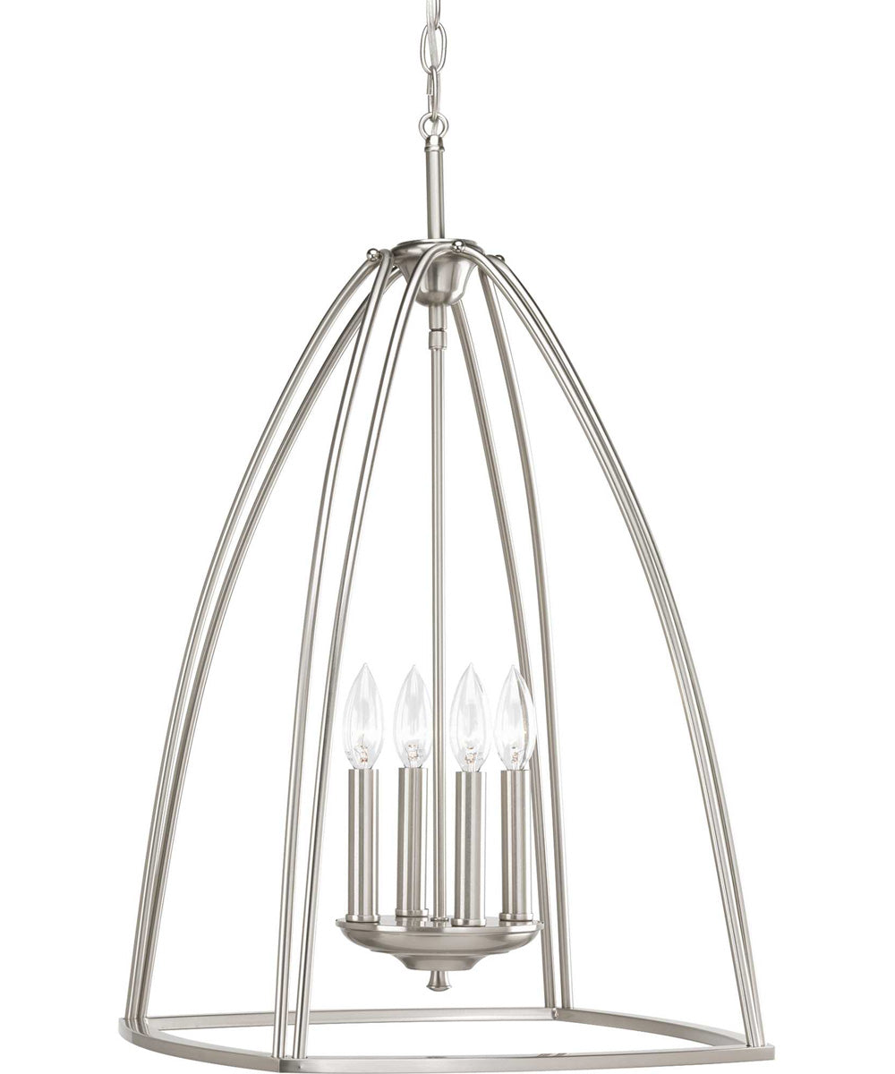 Tally 4-Light Foyer Pendant Brushed Nickel