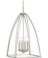 Tally 4-Light Foyer Pendant Brushed Nickel