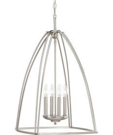 Tally 4-Light Foyer Pendant Brushed Nickel