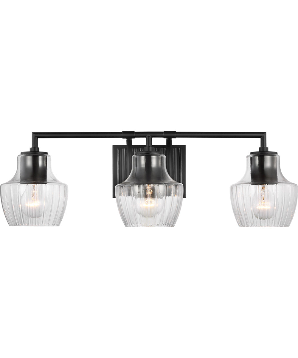 Destin 3-Light Vanity & Wall Black / Silver Accents