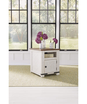 Wystfield Rectangular End Table White/Brown