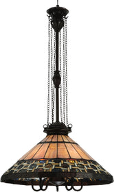 20"W Ilona 6-Light Pendant Brown