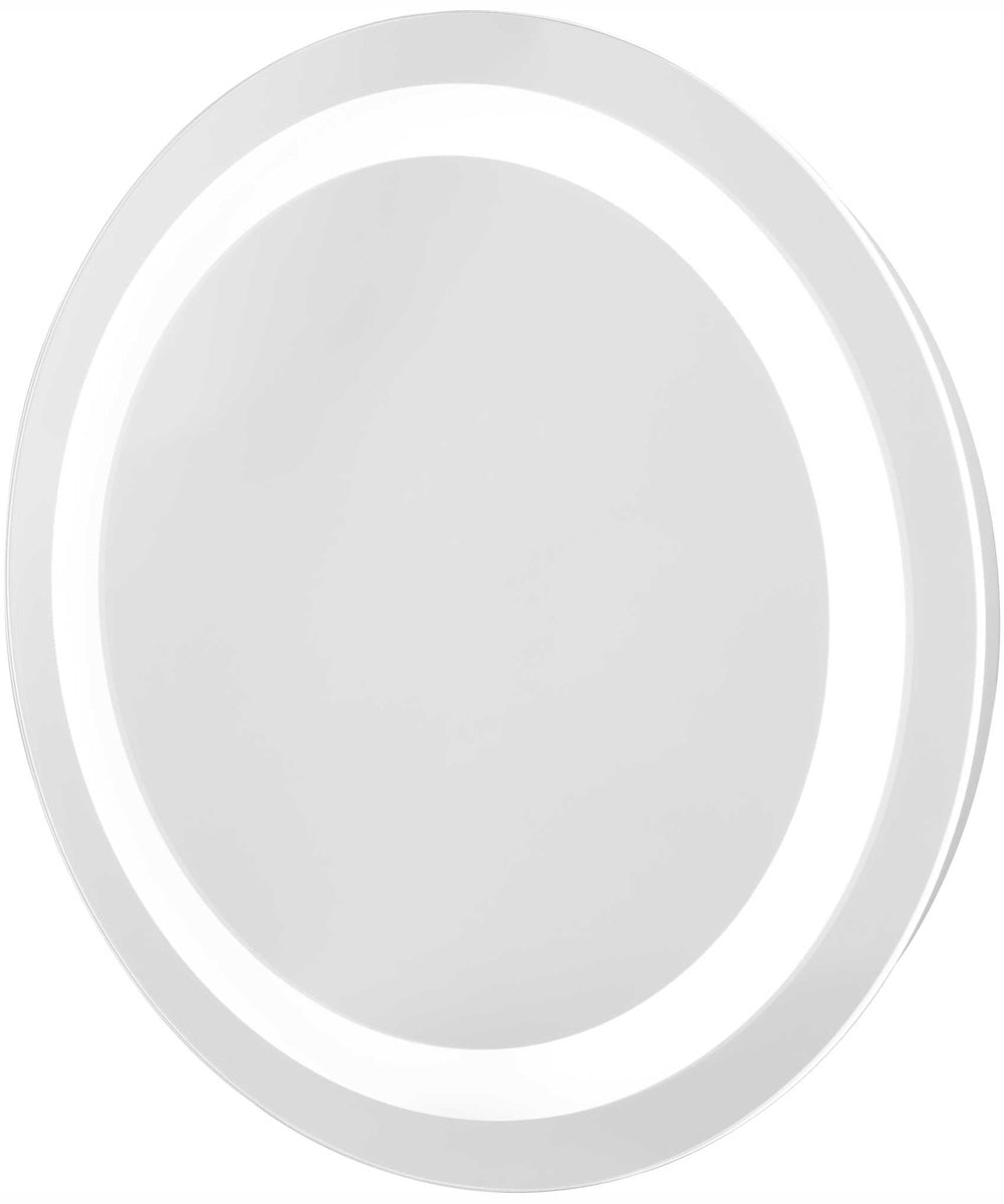 Captarent 24 in. Round Illuminated Integrated LED Modern Mirror White