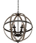Fusion 6-light Pendant Rustic Black