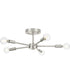 Delayne 5-Light Mid-Century Modern Semi-Flush Mount Light Brushed Nickel
