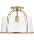 Madison 1-Light Dual-Mount Semi-Flush/Pendant Mount Aged Brass