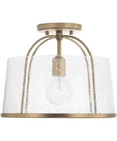 Madison 1-Light Dual-Mount Semi-Flush/Pendant Mount Aged Brass