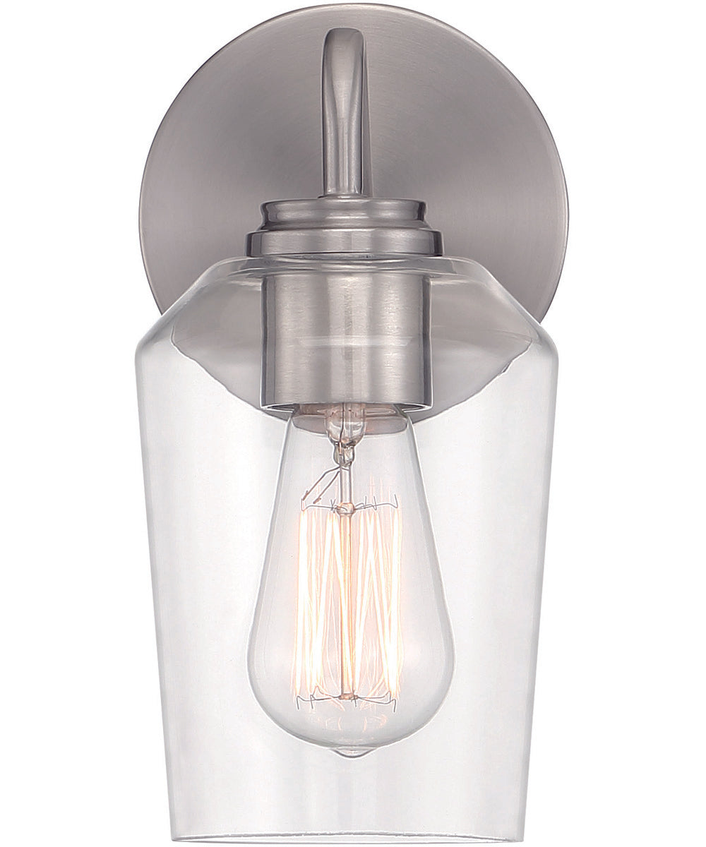 Shayna 1-Light Wall Sconce Brushed Polished Nickel