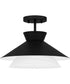 Quoizel Semi-Flush Mount Medium 1-light Semi Flush Mount Matte Black