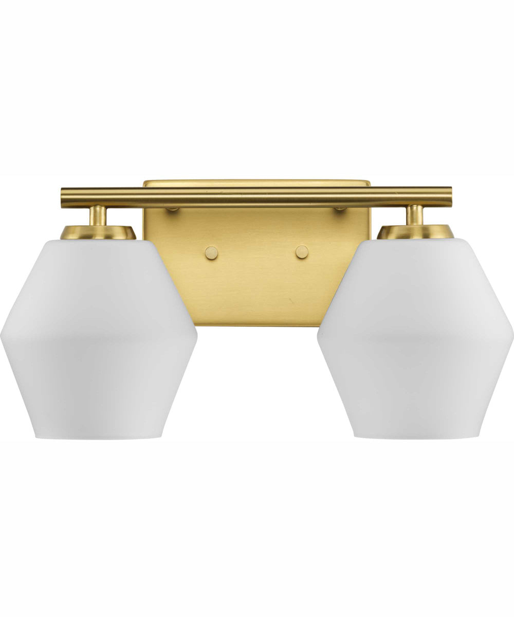 Copeland 2-Light Vanity Mid-Century Modern Vanity Light Brushed Gold