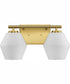 Copeland 2-Light Vanity Mid-Century Modern Vanity Light Brushed Gold