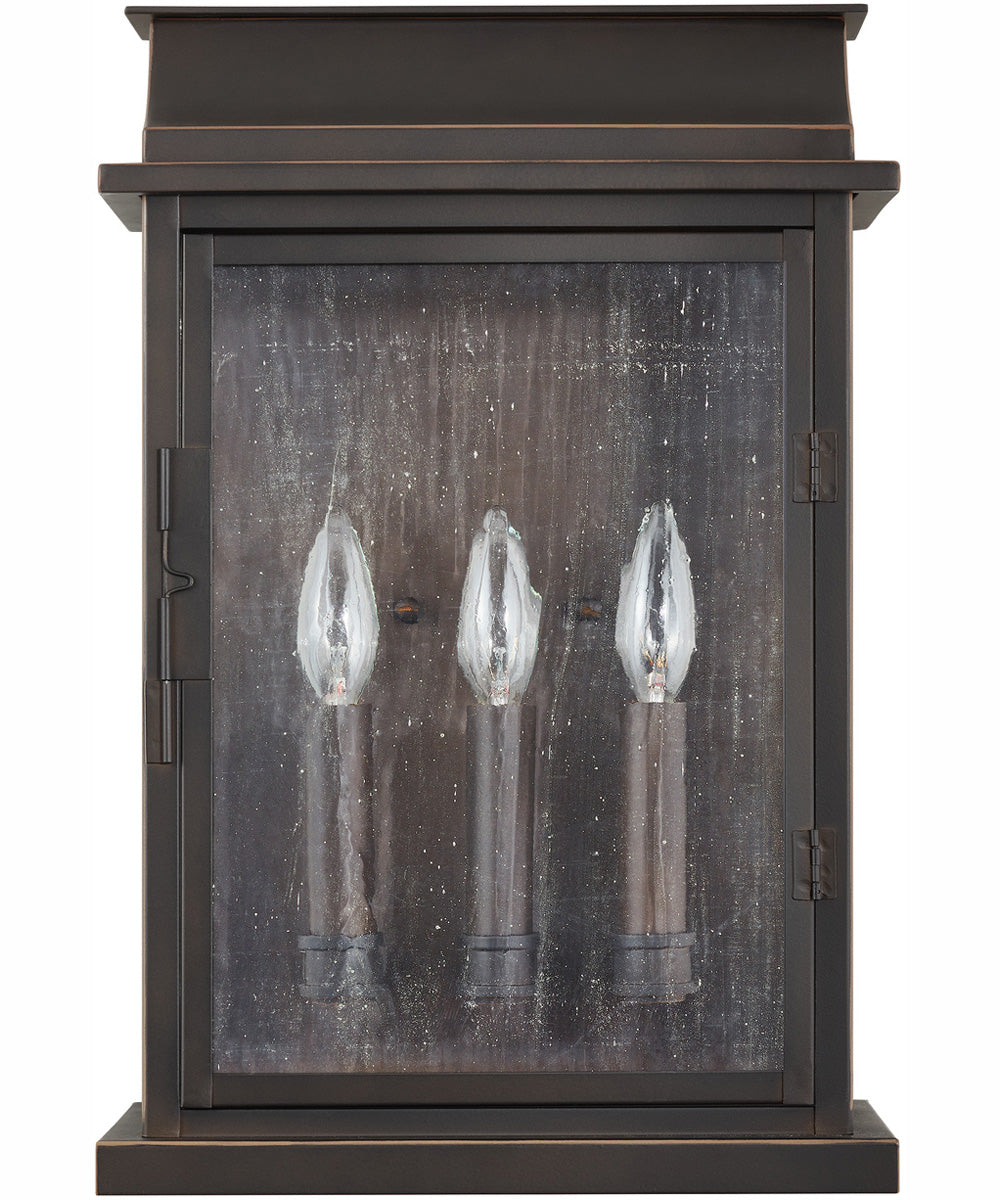 Bolton 3-Light Outdoor Wall-Lantern Rain or Shine - Oiled Bronze
