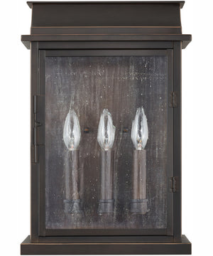 Bolton 3-Light Outdoor Wall-Lantern Rain or Shine - Oiled Bronze