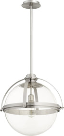20"W 1-light Pendant Satin Nickel