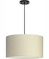 Markor 1-Light Ecru Linen Shade Transitional Pendant Brushed Nickel;Matte Black;Vintage Brass