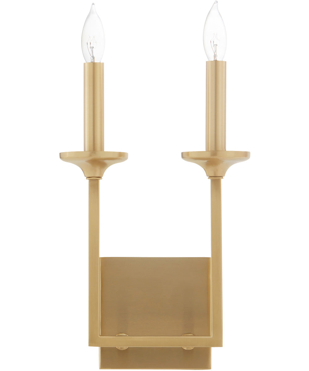 Eldorado 2-light Wall Mount Light Fixture Aged Brass