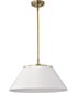 Dover 3-Light Pendant White / Vintage Brass