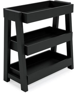 Blariden Shelf Accent Table Metallic Gray