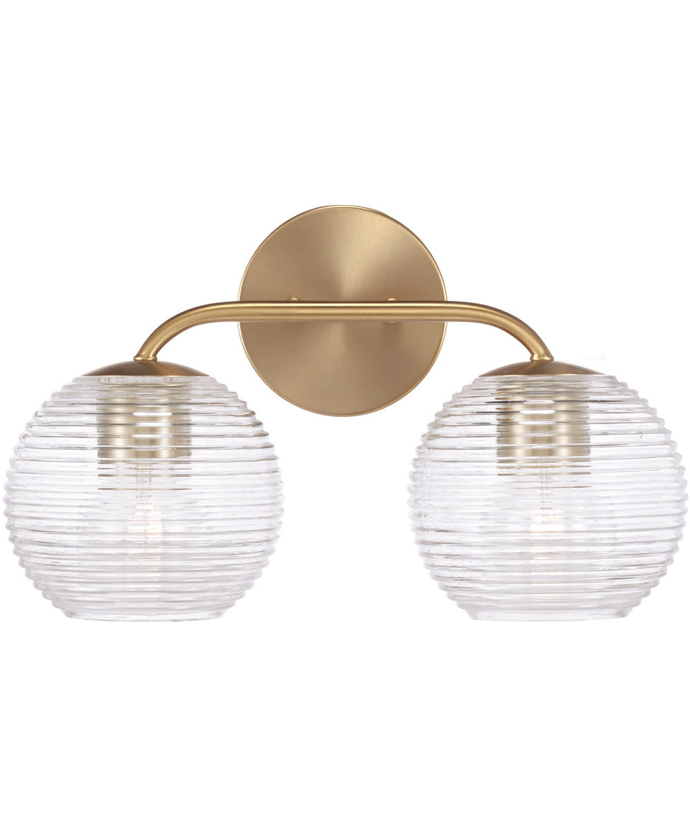 Dolan 2-Light Vanity Matte Brass