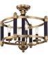 Stanza 4-Light Semi Flush Flat Black/Satin Brass