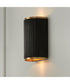 Donovan 2-Light Sconce Black Stain and Matte Brass