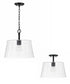 Baker 1-Light Dual-Mount Pendant/Semi-Flush Mount Matte Black