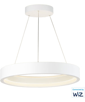 iCorona 28 inch LED Pendant WiZ Color Matte White