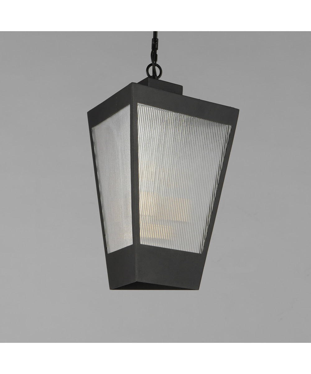 Triform 14 inch LED Outdoor Pendant Black / Antique Brass