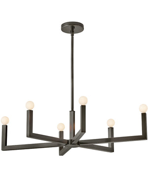 Ezra 6-Light Six Light Linear in Black Oxide