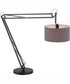 Kailano 1-Light Floor Lamp Black/Gray Fabric Shade